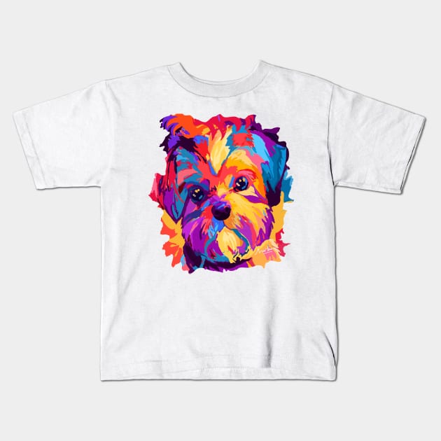 Shih tzu Dog Kids T-Shirt by mailsoncello